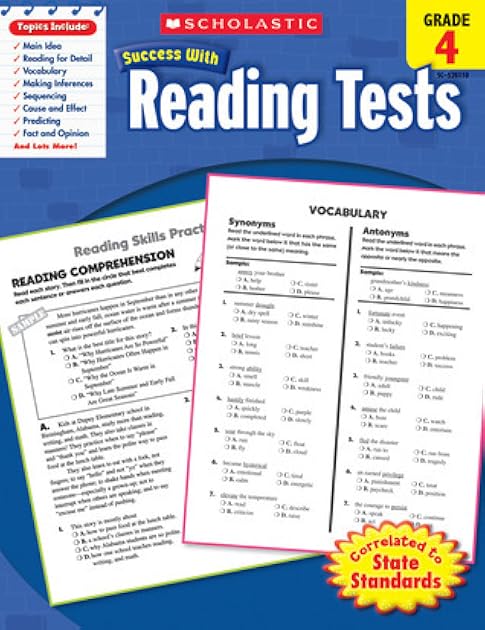 Scholastic Success With Reading Tests, Grade 4