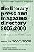 The Literary Press and Magazine Directory 2007/2008: The Only Directory for the Serious Writer of Fiction and Poetry