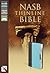 NASB, Thinline Bible, Leathersoft, Brown/Blue, Red Letter Edition