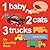 1 Baby, 2 Cats, 3 Trucks: My Counting Book