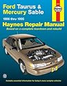 Ford Taurus & Mercury Sable (86-95) Haynes Repair Manual (Does not include information specific to SHO or variable fuel models. Includes vehicle coverage apart from the specific exclusion noted)