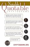 Notable Quotable Cryptograms Notable Quotable Cryptograms