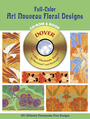 Full-Color Art Nouveau Floral Designs