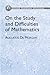 On the Study and Difficulties of Mathematics (Dover Books on Mathematics)