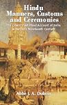 Hindu Manners, Cu...