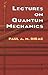 Lectures on Quantum Mechanics