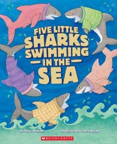 Five Little Sharks Swimming in the Sea (Paperback)