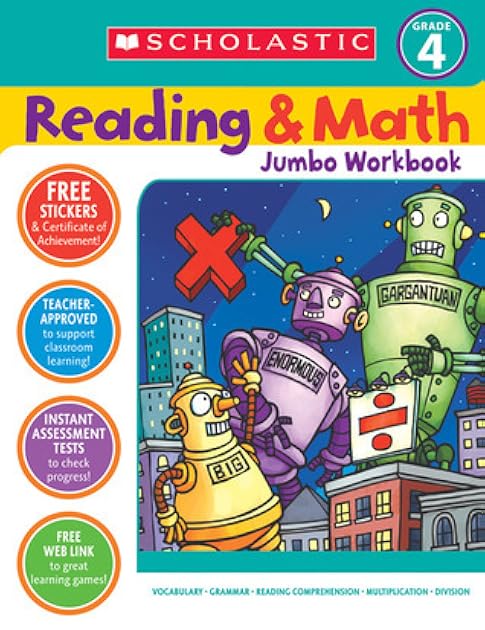Reading & Math Jumbo Workbook: Grade 4