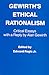 Gewirth's Ethical Rationalism