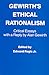 Gewirth's Ethical Rationalism