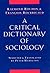 A Critical Dictionary of So...