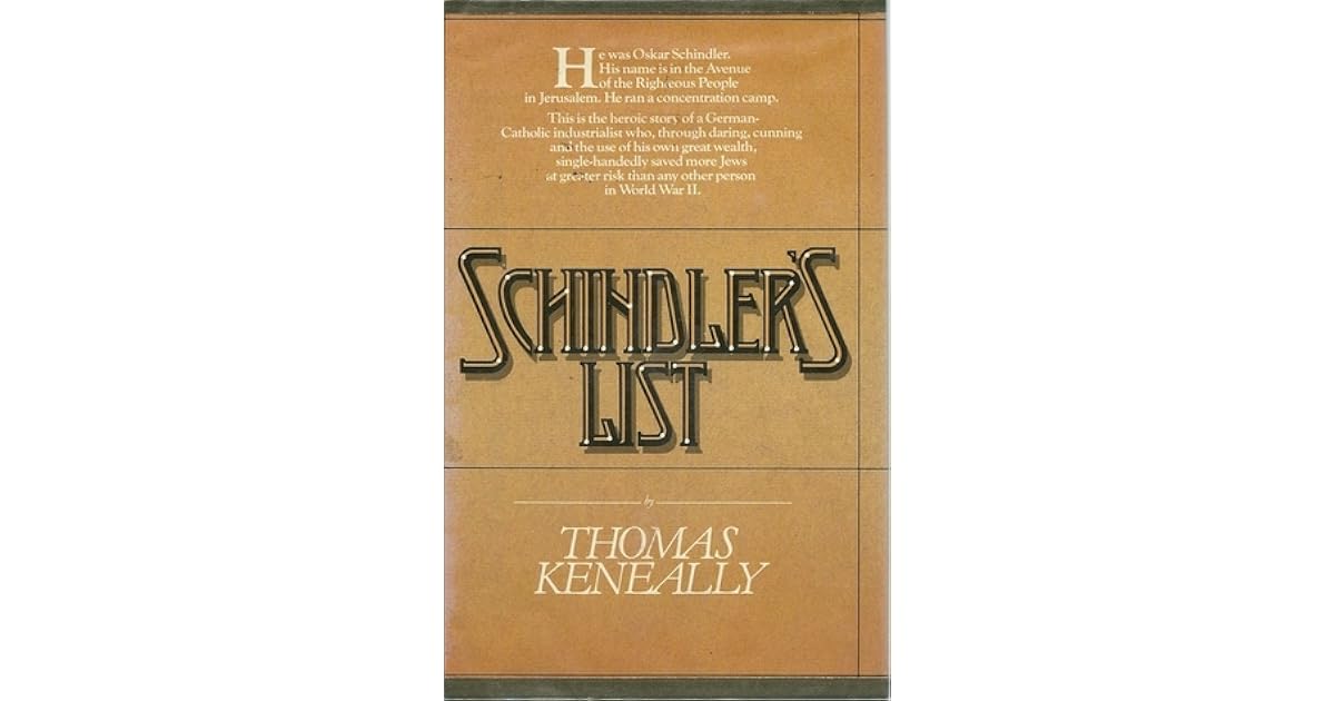Schindler's list by Thomas Keneally
