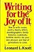 Writing for the Joy of It: A Guide Book for Amateurs