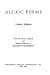 Alcaic Poems