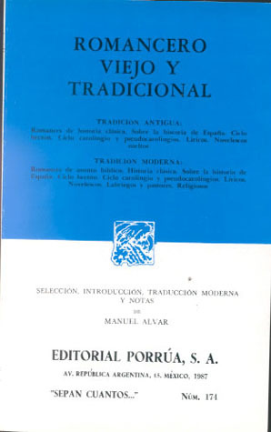Romancero Viejo y Tradicional. (Sepan Cuantos, #174)