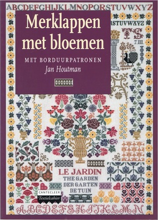 Merklappen met Bloemen: met borduurpatronen