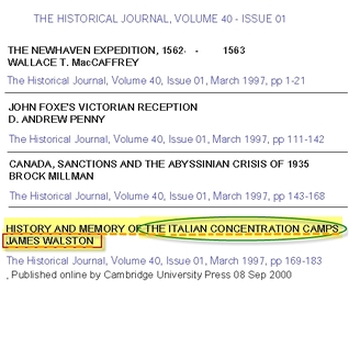 History and memory of the Italian concentration camps