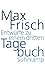 Entwürfe zu einem dritten Tagebuch by Max Frisch