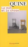 Le mot et la chose