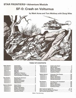 Crash On Volturnus (Star Frontiers Adventure 0)