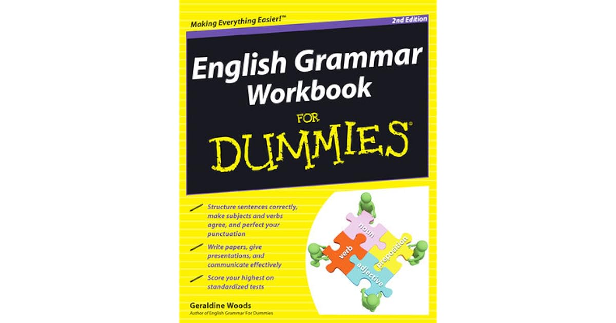 English Grammar Workbook for Dummies by Geraldine Woods