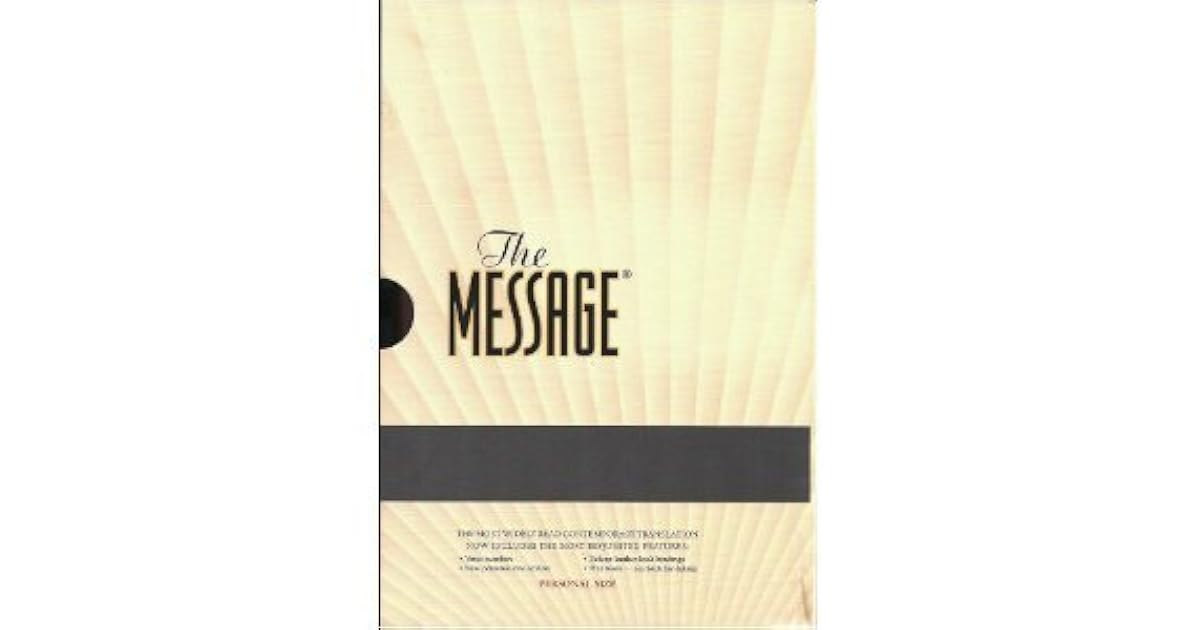 The Message: The Bible in Contemporary Language, Numbered Edition by