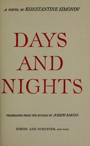 Days and Nights (Hardcover)