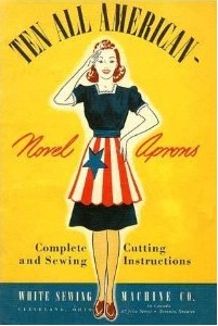 Ten All American Novel Aprons -- Complete Cutting and Sewing Instructions