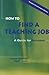 How to Find a Teaching Job:...