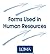 Forms Used In Human Resources