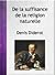 De la suffisance de la religion naturelle