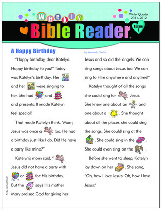Weekly Bible Reader®-Winter 2011-2012 (HeartShaper® Children's Curriculum)