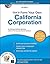 How to Form Your Own California Corporation (Book with CD)