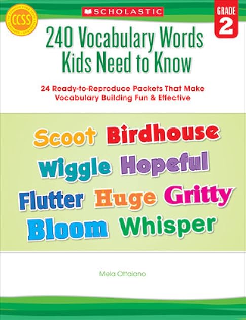 240 Vocabulary Words Kids Need to Know: Grade 2: 24 Ready-to-Reproduce Packets Inside! (Teaching Resources)