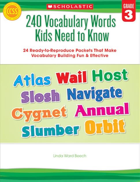 240 Vocabulary Words Kids Need to Know: Grade 3: 24 Ready-to-reproduce Packets That Make Vocabulary Building Fun & Effective (Teaching Resources)