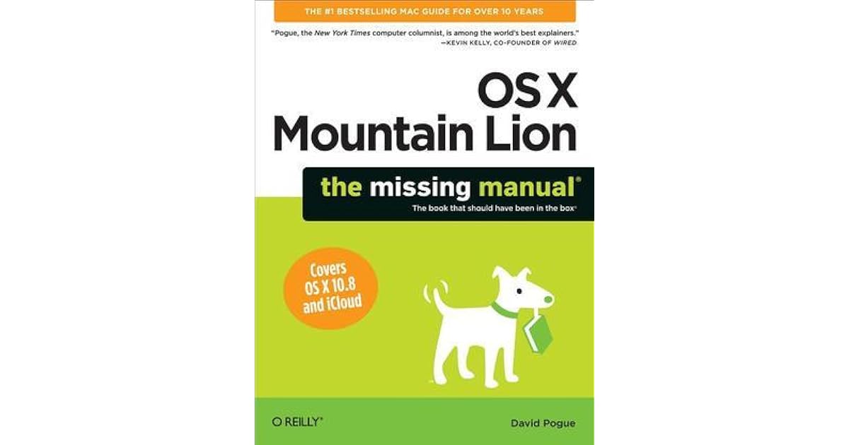 Mac os x the missing manual 2017