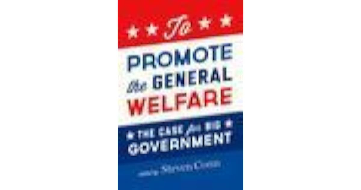 To Promote the General Welfare The Case for Big Government by Steven Conn