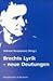 Brechts Lyrik - Neue Deutungen