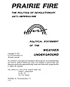 Prairie Fire: The Politics of Revolutionary Anti-imperialism