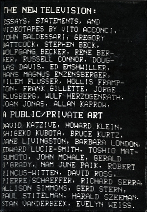 The New Television: A Public/Private Art (Hardcover)