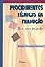 Procedimentos Técnicos Da Tradução