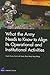 What the Army Needs to Know to Align Its Operational and Institutional Activities: Executive Summary (2006)