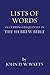 Lists of Words Occurring Frequently in the Hebrew Bible