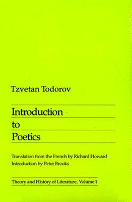 Introduction To Poetics (Volume 1) (Theory and History of Literature)