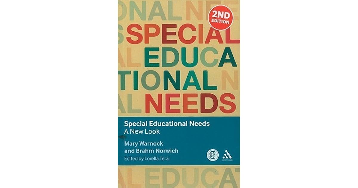 Special Educational Needs A New Look by Mary Warnock