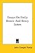 Essays on Emily Bronte and Henry James