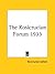 The Rosicrucian Forum 1933
