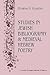 Studies In Jewish Bibliography and Medieval Hebrew Poetry