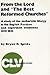 From the Lord and "The Best Reformed Churches": A Study of the Eucharistic Liturgy in the English Puritan and Separatist Traditions, 1550-1633