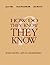 How Do They Know They Know? by Jane Vella